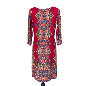 London Times red paisley dress